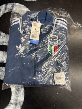 adidas Italy Navy Track Jacket with White Trim